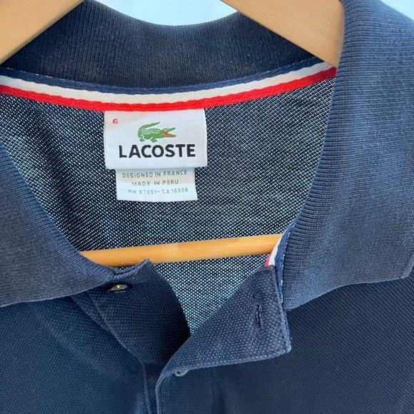 Lacoste France Flag Colors Logo Polo Shirt. - Picture 4 of 5
